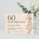 優雅な野の花の60歳の誕生日パーティー セーブザデート (スタンド正面)