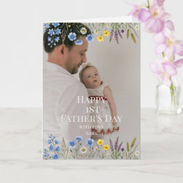 優雅な野の花 初めての父の日フォト Dad カード