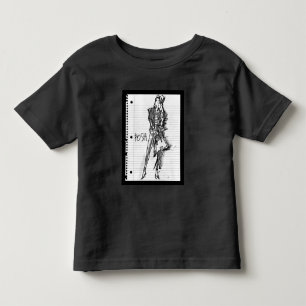 優雅な野生のりんご  -刃の鋭いヴィンテージのスケッチ トドラーTシャツ