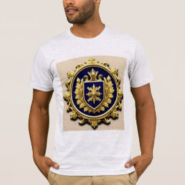 優雅な金のシールド付き紋章 Tシャツ