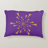 優雅な金の流れ星 雪の結晶 花火 アクセントクッション (裏面)