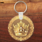 優雅な金の王冠 キーホルダー (正面)