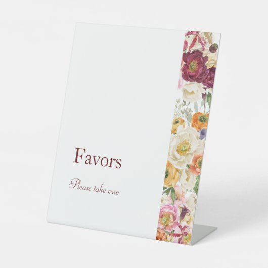 優雅な開花の好意サイン 台座サイン (正面)