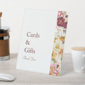 優雅な開花カードとギフトサイン 台座サイン (インサイチュ)