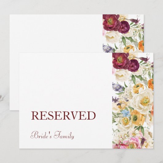 優雅な開花予約記号 (正面/裏面)