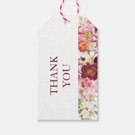 優雅な開花結婚の ギフトタグ