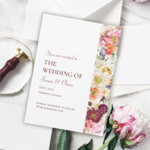 優雅な開花結婚式招待状002