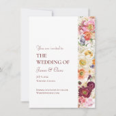 優雅な開花結婚式招待状002 招待状 (正面)