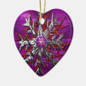 優雅な雪片 セラミックオーナメント (左)