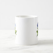優雅な青いアジサイ コーヒーマグカップ (中央)