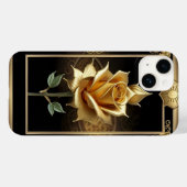 優雅な額縁入りのゴールデンローズアート Case-Mate iPhoneケース (裏面 (横))