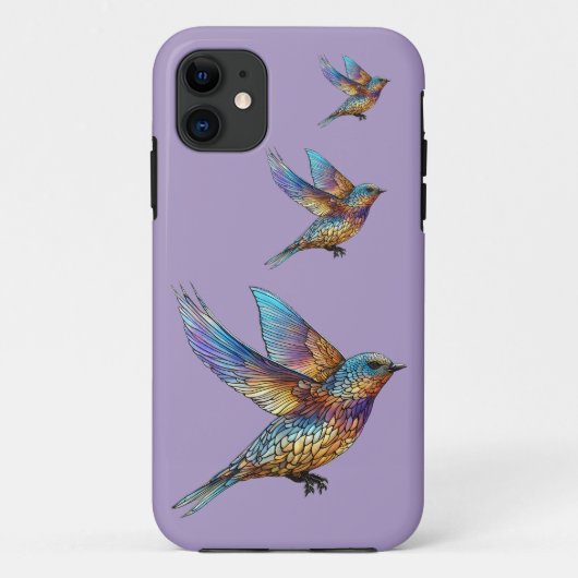 「優雅な飛行士」数々の色のスウィフト・バード Case-Mate iPhoneケース (裏面)
