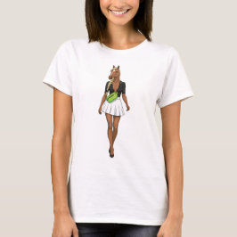 優雅な馬の女性 Tシャツ