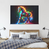 優雅な馬 キャンバスプリント (インサイチュ (寝室))