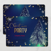 優雅な魔法のクリスマスツリーの祭典 招待状 (正面/裏面)