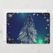 優雅な魔法のクリスマスツリーの祭典 招待状 (裏面)