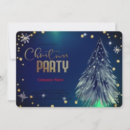 優雅な魔法のクリスマスツリーの祭典 招待状