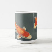 優雅な鯉の池の静寂デザイン コーヒーマグカップ (中央)