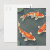 優雅な鯉の池の静寂デザイン ポストカード (正面/裏面)