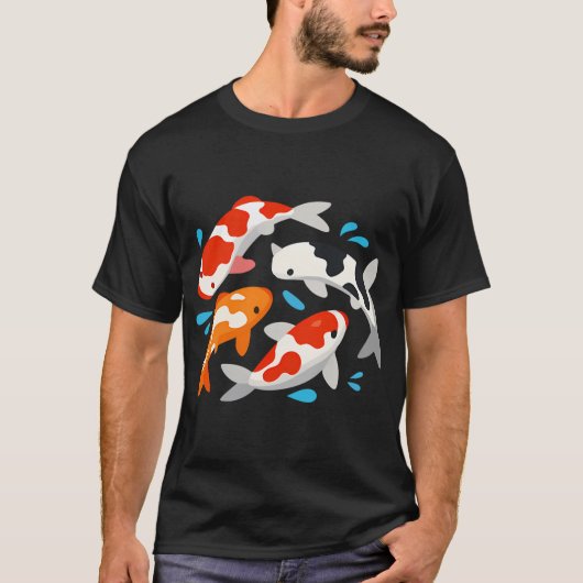 優雅な鯉の芸術作品 Tシャツ (正面)