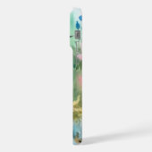 優雅な鳥と花のエレガンス ソングバード メロディ iPhoneケース (左側面)