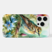 優雅な鳥と花のエレガンス ソングバード メロディ iPhoneケース (裏面横)