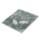 優雅な鶴のアート柄 | カラフルな鶴の鳥 タイル (側面)
