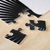 優雅な鶴：オリエンタルバードパターン ジグソーパズル (側面)