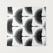 優雅な鶴：オリエンタルバードパターン タペストリー (正面(横))