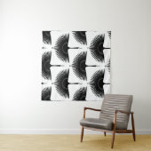 優雅な鶴：オリエンタルバードパターン タペストリー (インサイチュ(横))