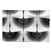 優雅な鶴：オリエンタルバードパターン 枕カバー (裏面)