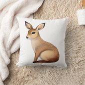 優雅な鹿のイラスト – 現代の森のチャーム クッション (ブランケット)