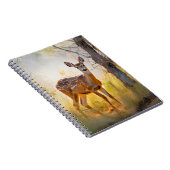 優雅な鹿インザフォレスト自然デザイン ノートブック (右側)