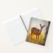 優雅な鹿インザフォレスト自然デザイン ノートブック (内部)