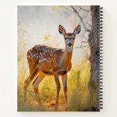 優雅な鹿インザフォレスト自然デザイン ノートブック (裏面)