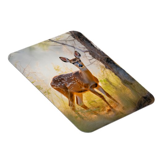 優雅な鹿インザフォレスト自然デザイン マグネット (右側)