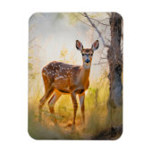 優雅な鹿インザフォレスト自然デザイン マグネット (縦)
