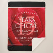 優雅な15周年ローズウェディングアニバーサリーセレブレーション シェルパブランケット (正面)