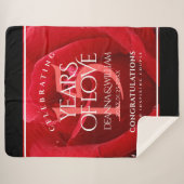 優雅な15周年ローズウェディングアニバーサリーセレブレーション シェルパブランケット (正面(横))