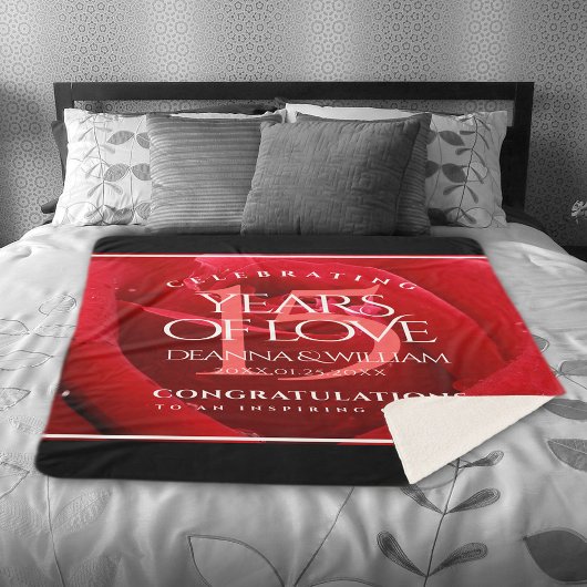 優雅な15周年ローズウェディングアニバーサリーセレブレーション シェルパブランケット