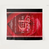 優雅な15周年 ローズ ウェディング アニバーサリー セレブレーション タペストリー (正面(横))