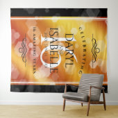 優雅な16周年ゴールデントパーズの結婚記念日 タペストリー (インサイチュ(横))