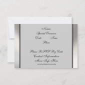 優雅な25周年シルバーアニバーサリー パーティー招待状 招待状 (裏面)