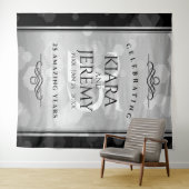 優雅な25周年結婚記念日 タペストリー (インサイチュ(横))