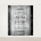 優雅な25周年結婚記念日 タペストリー (正面)