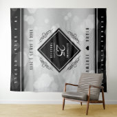 優雅な25周年 シルバーウェディングアニバーサリー タペストリー (インサイチュ(横))