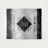 優雅な25周年 シルバーウェディングアニバーサリー タペストリー (正面(横))