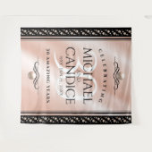 優雅な30周年パールウェディングアニバーサリーセレブレーション タペストリー (正面(横))