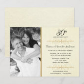 優雅な30周年結婚記念日パーティーの招待状 招待状 (正面/裏面)