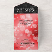 優雅な40周年ルビー結婚記念日祝賀会 オールインワン招待状 (外側)